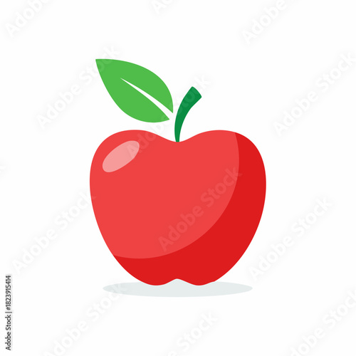 une pomme rouge isolé et coloré