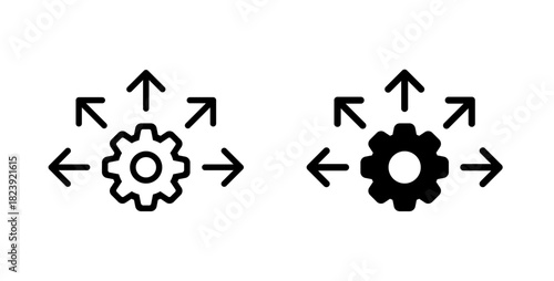 Business strategy icon. Industry and manufacturing symbol