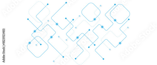 Abstract futuristic technology background. Technology background with crossed lines and dots.