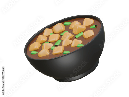 stinky tofu icon 3d illustration render