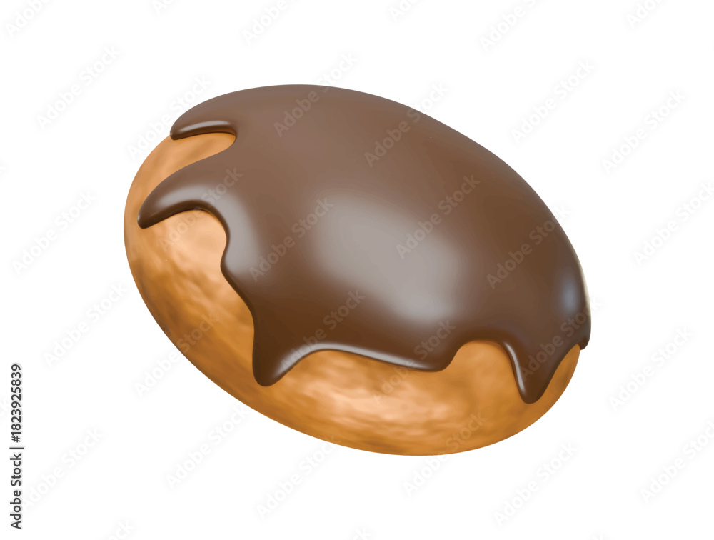 Obraz premium chocolate bread icon 3d illustration render