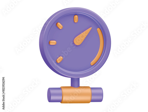 barometer icon 3d illustration render