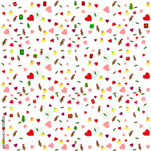 Christmas confetti background