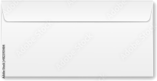 White blank corporate envelope awaiting mail message