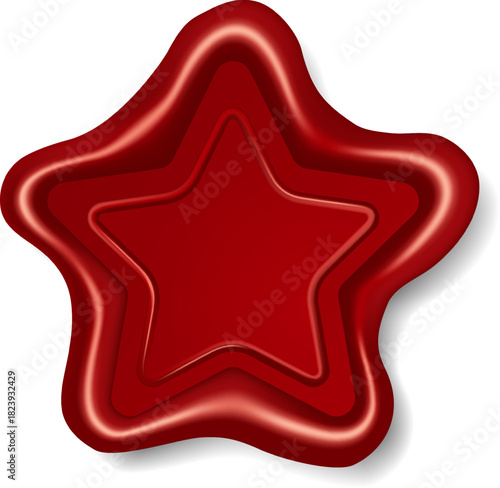 Red wax star seal signifying premium quality and success
