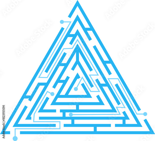 Triangular maze finding solution path problem solving