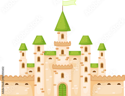 Fairytale princess castle playing imagination and fantasy
