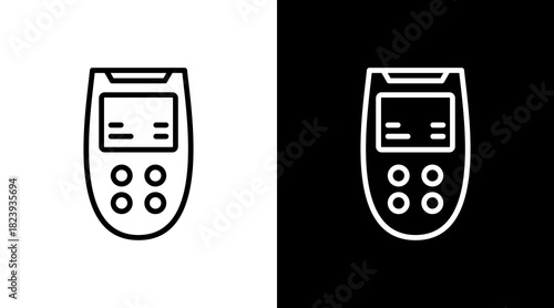 Gas Detector  White Icon Set Design