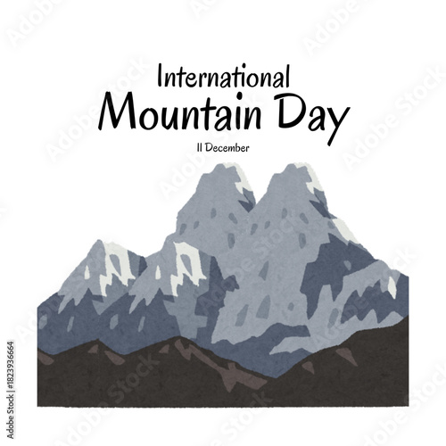 vector graphic of international mountain day good for international mountain day celebration. flat design. flyer design.flat illustration.