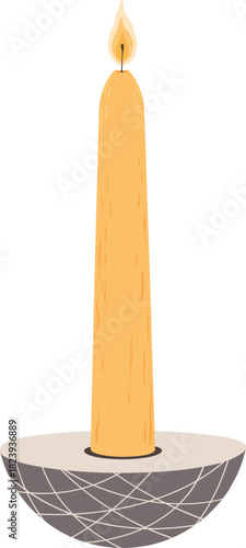 Candle burning giving light, warmth, and peace