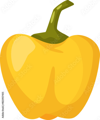 Yellow bell pepper vegetable providing healthy plant food