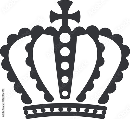 Crown design representing royalty and authority symbol