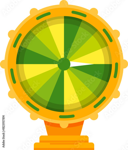Spinning wheel illustrating game of chance competition