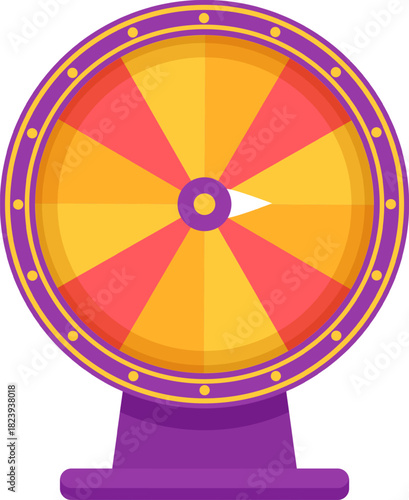 Spinning game wheel for luck and chance