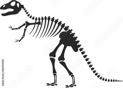 Dinosaur skeleton representing ancient prehistoric life