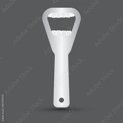 Bottle opener equipment with teeth