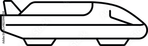 A Hyperloop Pod Cylinder Outline Lineart Design