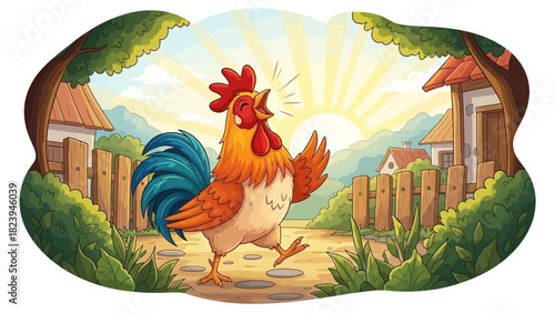 rooster in the garden