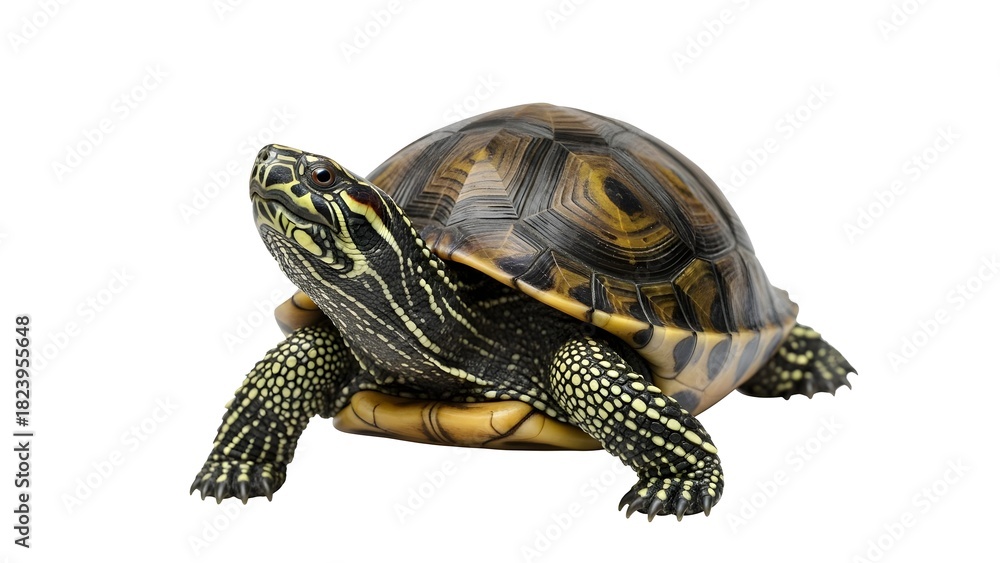 Obraz premium Detailed Turtle Photo on White Background