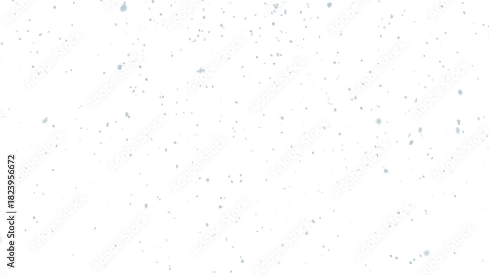 Fototapeta premium PNG falling snow on a transparent background. Gentle snowfall with light snowflakes, soft snow flakes and a clean winter scene. Includes subtle bokeh lights in vector style.