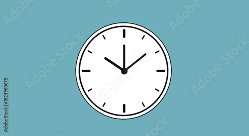 Simple clock icon showing time - A visual representation of scheduling, deadlines, and time management