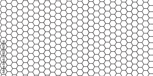 Honeycomb pattern with hexagon mesh. Texture bee comb grid. Flat vector illustration isolated on white background.
