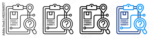 Product Traceability Icon Different Style Outline Collection Set.