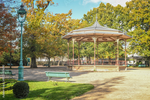 Fotografie kiosque à musique du jardin du Thabor à Rennes en Bretagne