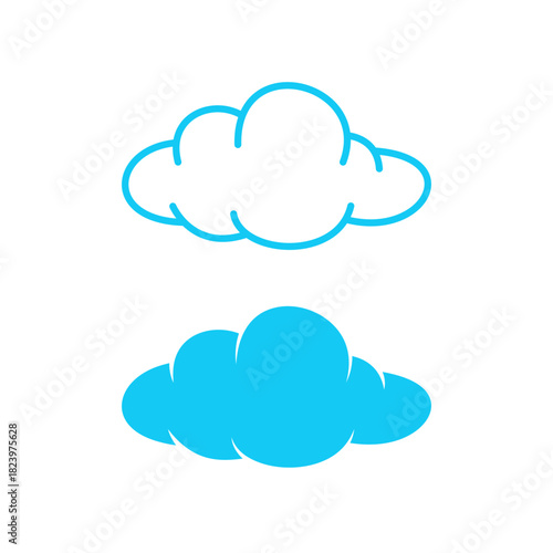 Set of cloud icon vector illustration