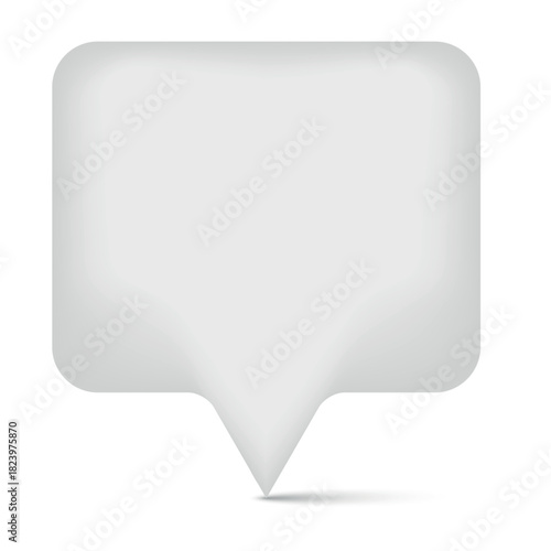 Rectangular and teardrop shaped map pointers. 3D realistic vector illustration