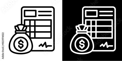 Loan Disbursement Icon Set White Style Collection
