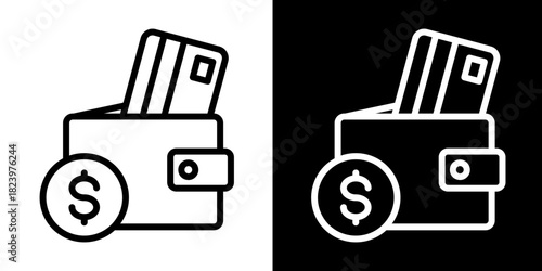 Affordable Credit Icon Set White Style Collection
