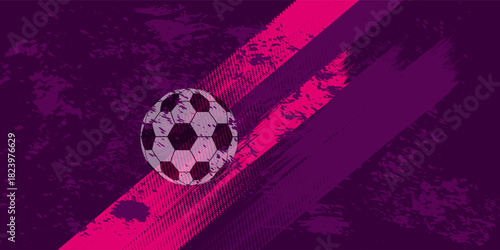 Soccer Layout template design, football, Purple magenta tone, sport background.Eps10