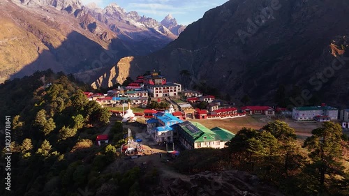 Cinematic Camera Footage of Namche Bazaar, Nepal – Himalayan Culture, Markets, and Mountain Life