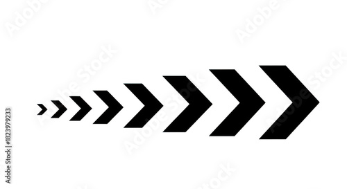 Abstract black geometric shape isolated on transparent background