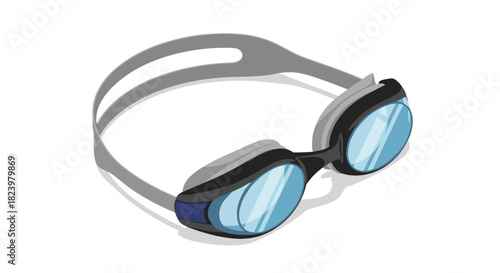 Swimming goggles illustration for sports and fitness design