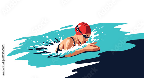 Breaststroke swimmer in action illustrating athleticism and water sports motivation
