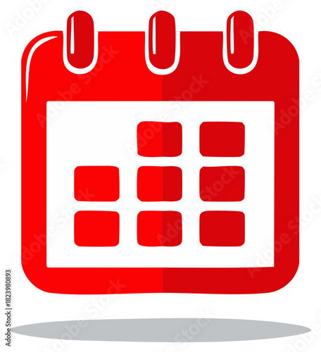 Red calendar icon representing scheduling appointments or important dates