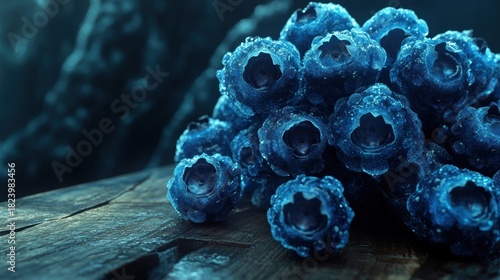 Fototapeta Naklejka Na Ścianę i Meble -  Underwater coral reef with blue tones