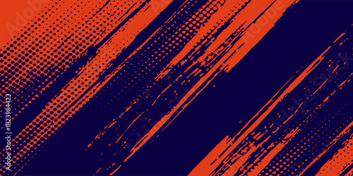 Abstract speed lines style orange color halftone banner design template modern arts. eps 10