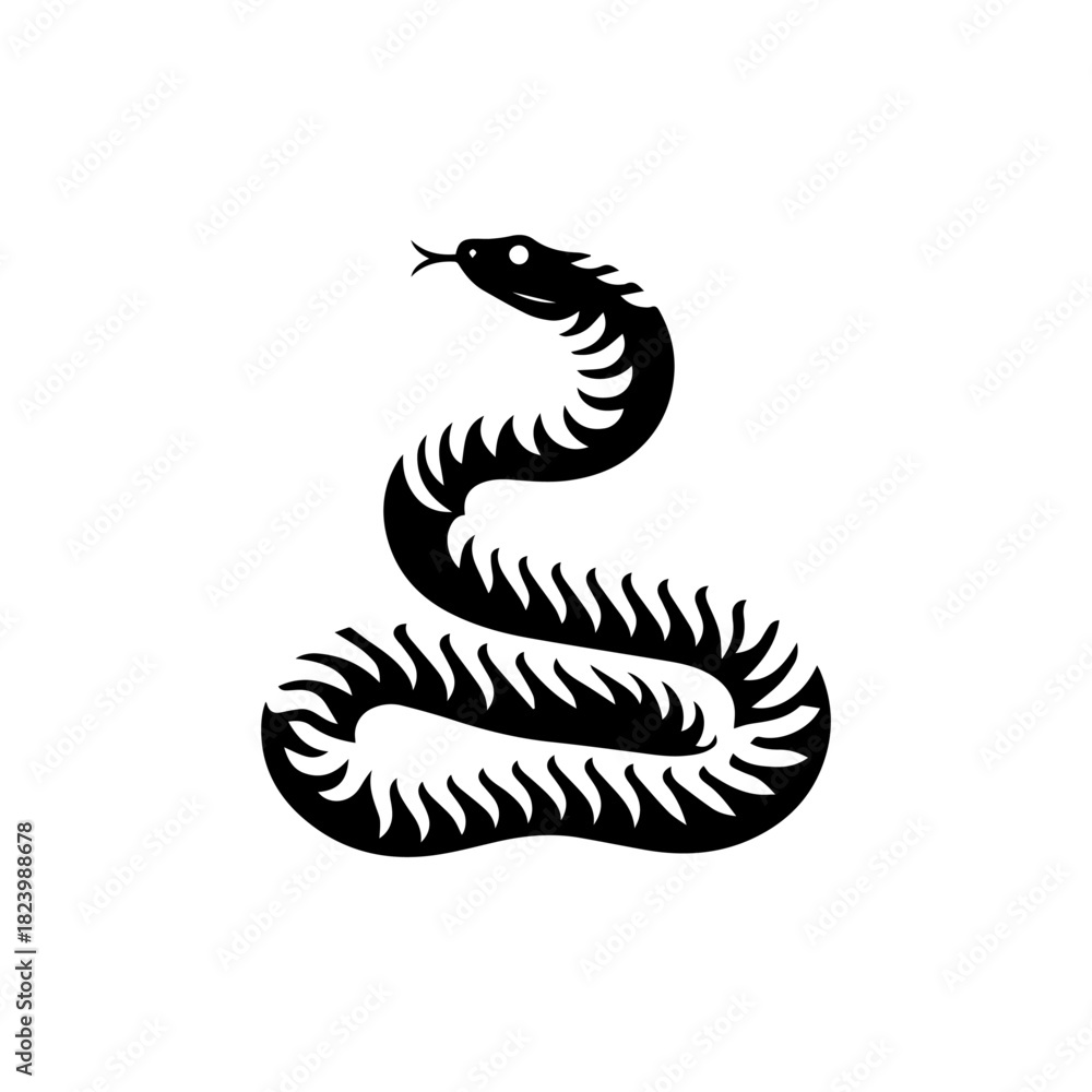 Fototapeta premium Saw-Scaled Viper Snake Vector 4 | Highly Venomous Desert Viper Illustration