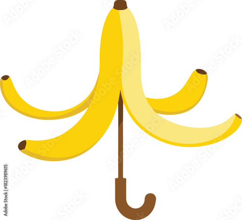 Creative banana peel shaped umbrella concept art