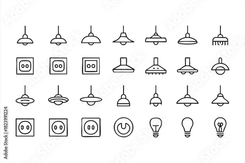 Pendant light and fixture graphics for decor and renovation projects