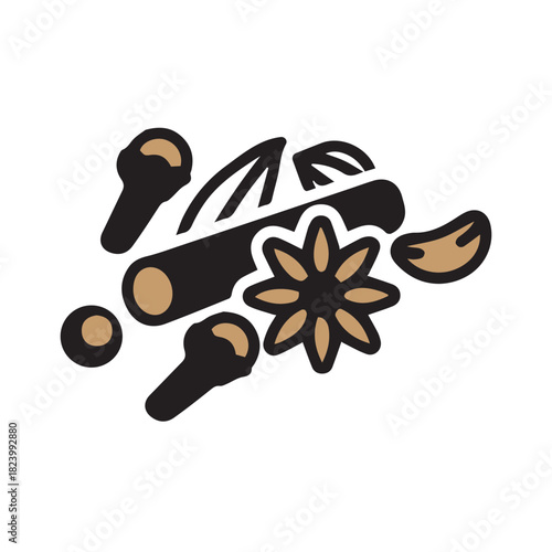 Essential Spices Cloves, Cinnamon, and Star Anise design