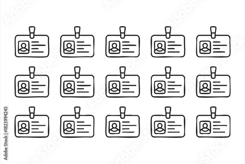 Minimal access card and name tag graphics