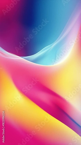 Abstract flowing design with bright colors and smooth gradient background