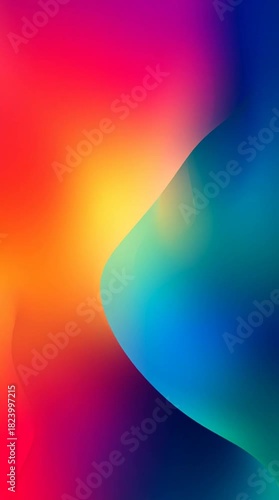 Abstract colorful gradient background with smooth wavy lines and modern design