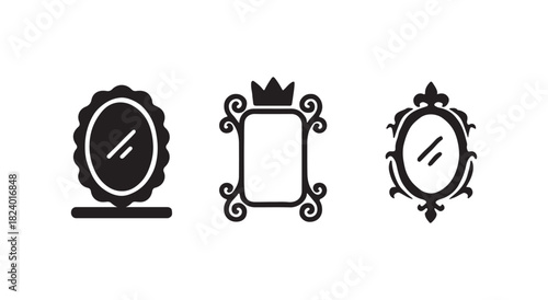 Ornate decorative mirror silhouettes collection