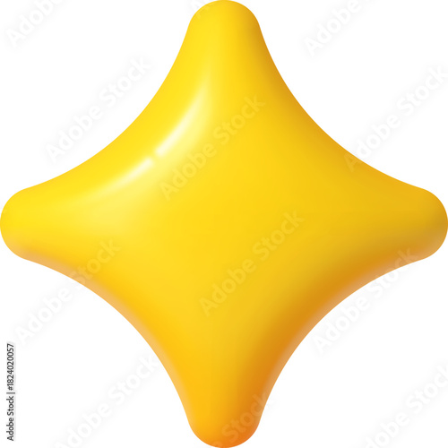 3d yellow star and golden sparkle element of ranking and score in game and mobile app, customer review and feedback, premium and best quality symbol. Top rate and business success rating star