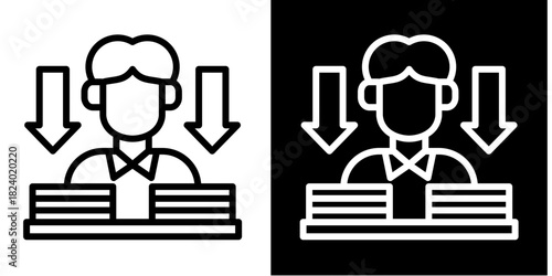 Burden Icon Set White Style Collection
